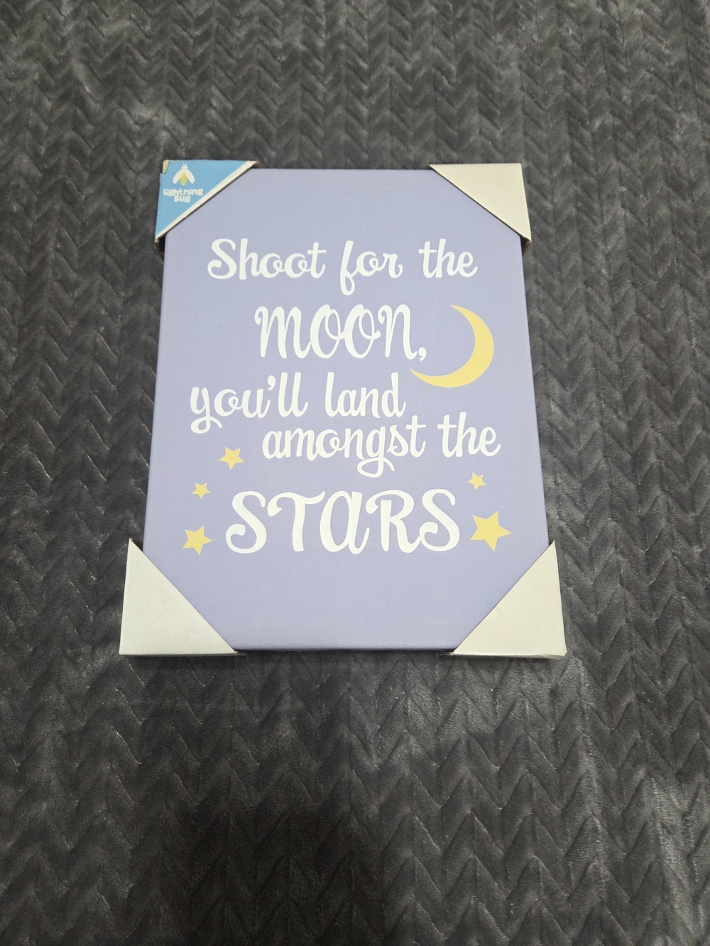 Lavender "Shoot for the Moon" Inspirational Wall Art